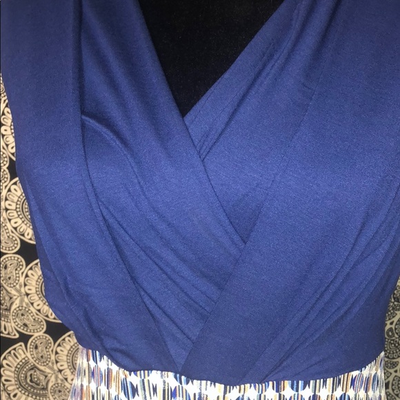 🆕 Navy Multi Colored Circle Maxi Dress - Picture 8 of 8